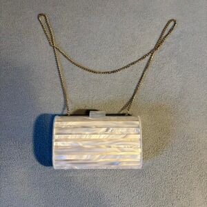 Vintage Silver and gold clutch bag‎